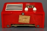 Marbleized Fire Engine Red Emerson AX-235 &rsquo;Little-Miracle&rsquo; Catalin Radio